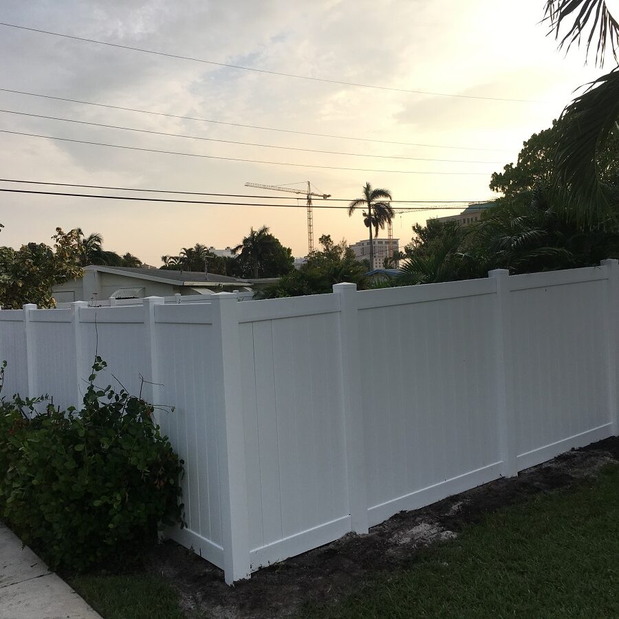 a residential fence company after they have installed a new fence in Texas